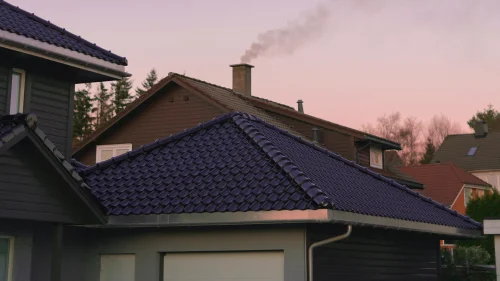 Rent tak som har fått en taktvätt.